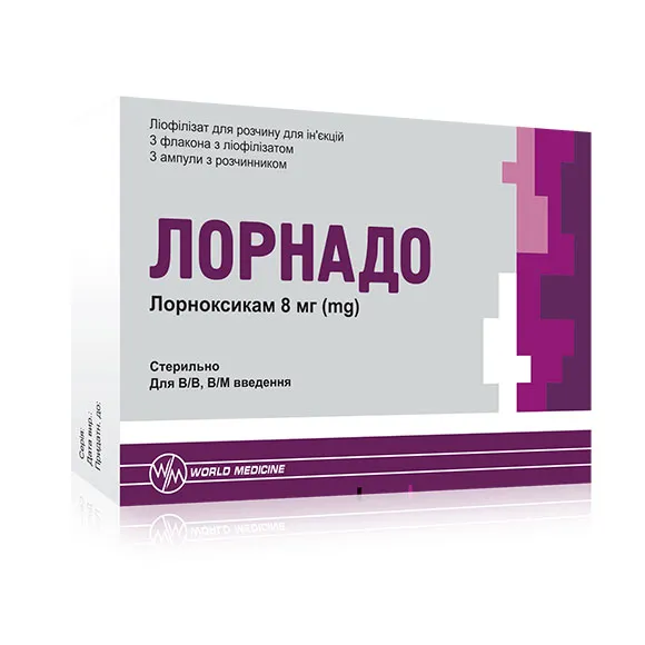 ЛОРНАДО ліофілізат — ЛОРНАДО (лорноксикам) є нестероїдним протизапальним засобом (НПЗЗ) з аналгезивними та протизапальним